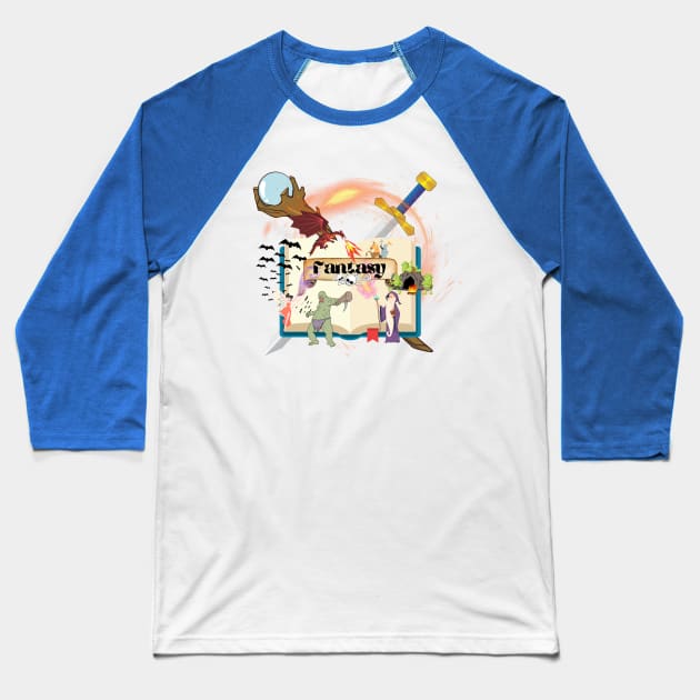 Beyond the Pages Baseball T-Shirt by AlmostMaybeNever